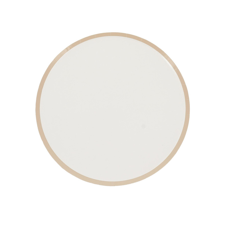 6 ASSIETTES BI-COLOR CREME