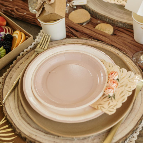 6 ASSIETTES PM BI-COLOR CAMEL