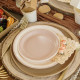 6 ASSIETTES PM BI-COLOR CAMEL