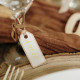 10 ÉTIQUETTES BI-COLOR CREME