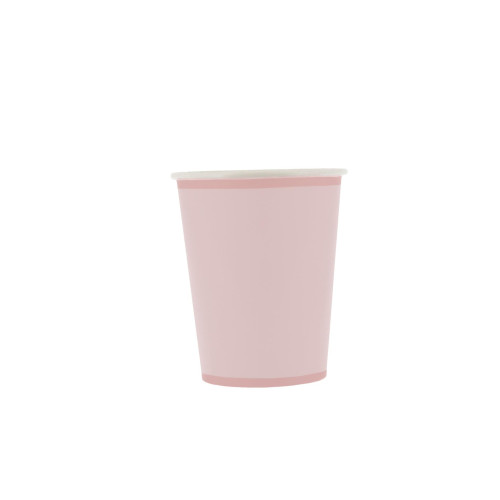 6 GOBELETS BI-COLOR ROSE POUDRE