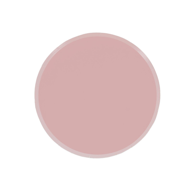 6 ASSIETTES PM BI-COLOR ROSE