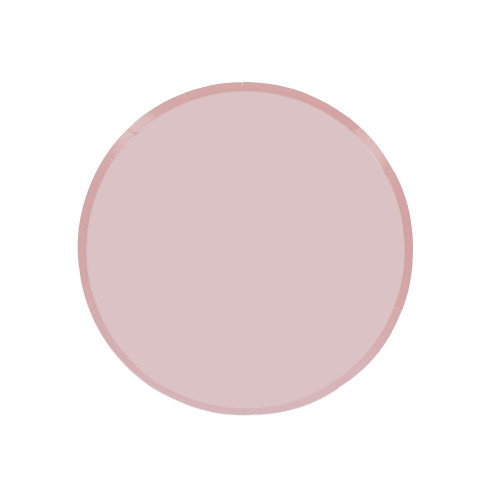 6 ASSIETTES BI-COLOR ROSE POUDRE