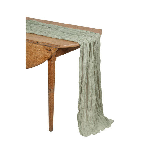 CH.TABLE CHEESECLOTH VERT SAUGE