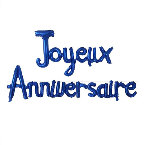 GUIRLANDE MOTS PARTY BLEU