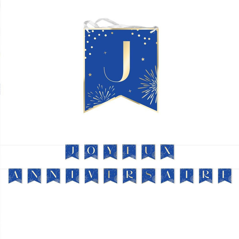 GUIRLANDE RUBAN PARTY BLEU