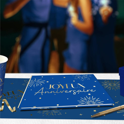 LIVRE D&#039;OR PARTY BLEU