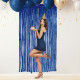 RIDEAU FRANGES PARTY BLEU