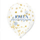 SACHET 6 BALLONS CONFETTIS BLEU