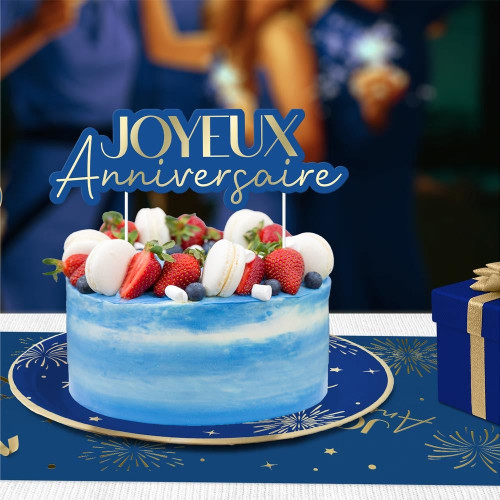 TOP GATEAU PARTY BLEU