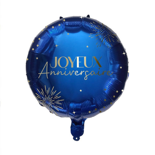 BALLON METAL PARTY BLEU
