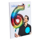 BALLON CHIFFRE 6 ARC EN CIEL 86CM