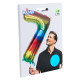 BALLON CHIFFRE 7 ARC EN CIEL 86CM