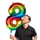BALLON CHIFFRE 8 ARC EN CIEL 86CM