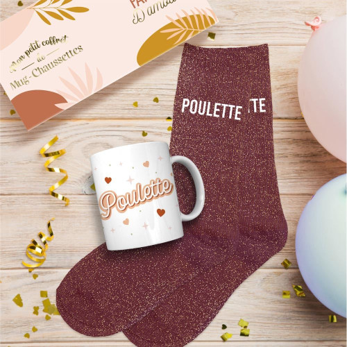 COFFRET MUG/CHAUSSETTES PAILLETTE