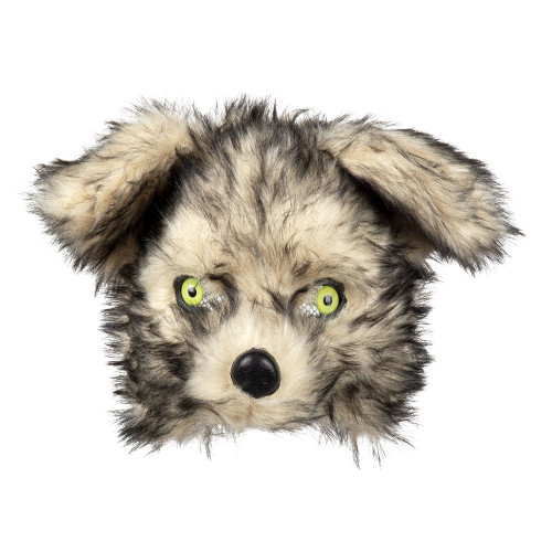 DEMI MASQUE PELUCHE LOUP