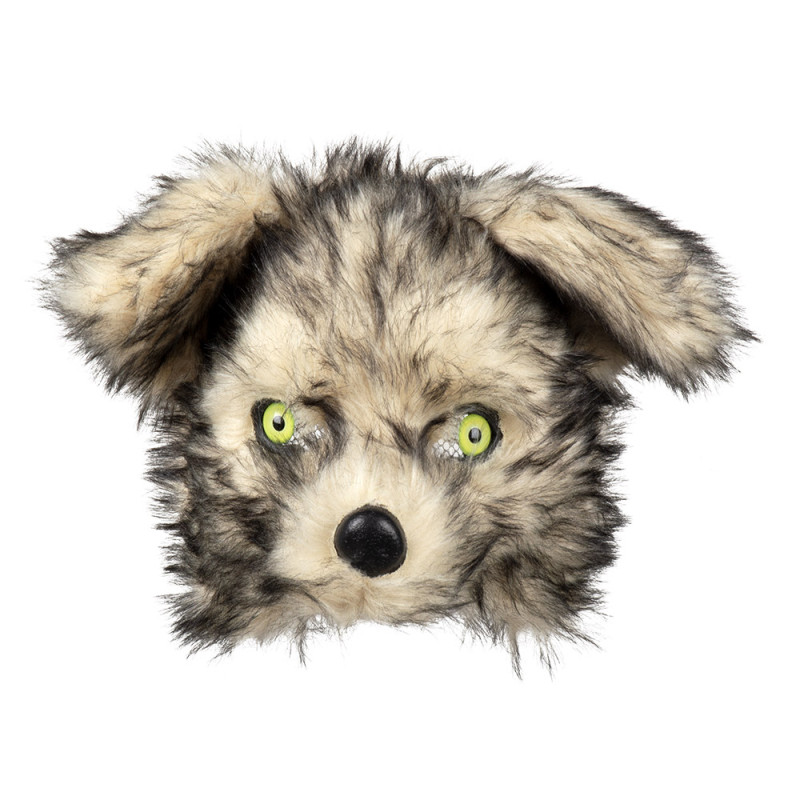 DEMI MASQUE PELUCHE LOUP