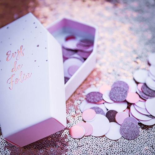 CONFETTIS PAPIER ROSE GOLD