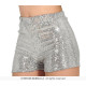 SHORT SEQUINS ARGENTE TAILLE 42-44