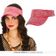 VISIÈRE AVEC STRASS FUCHSIA