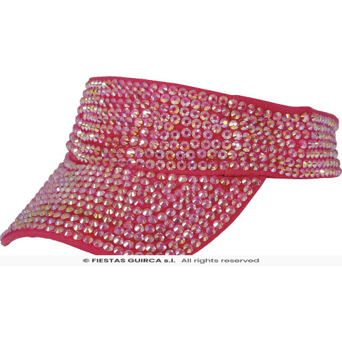 VISIÈRE AVEC STRASS FUCHSIA