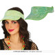 VISIÈRE AVEC STRASS VERTE
