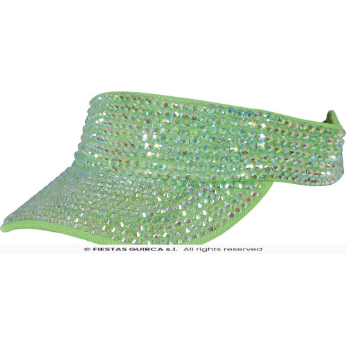 VISIÈRE AVEC STRASS VERTE