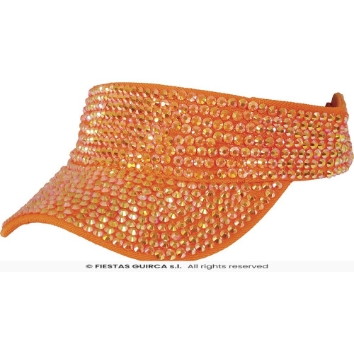 VISIÈRE AVEC STRASS ORANGE