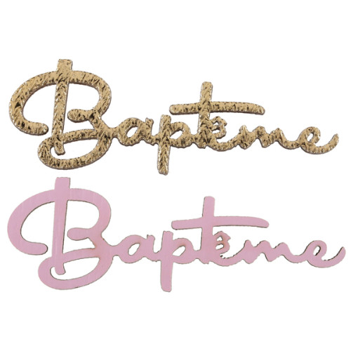DECO A PARSEMER BAPTEME ROSE