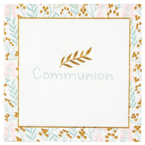 20 SERVIETTES COMMUNION MULTICOLORE