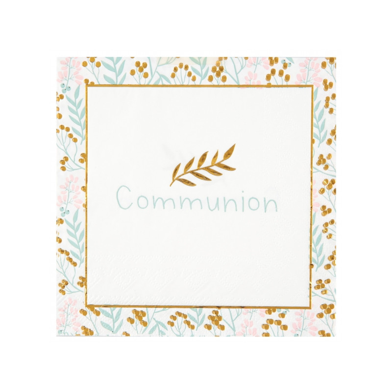 20 SERVIETTES COMMUNION MULTICOLORE