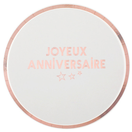 10 ASSIETTES STAR DU JOUR BLANC/ROSE GOLD