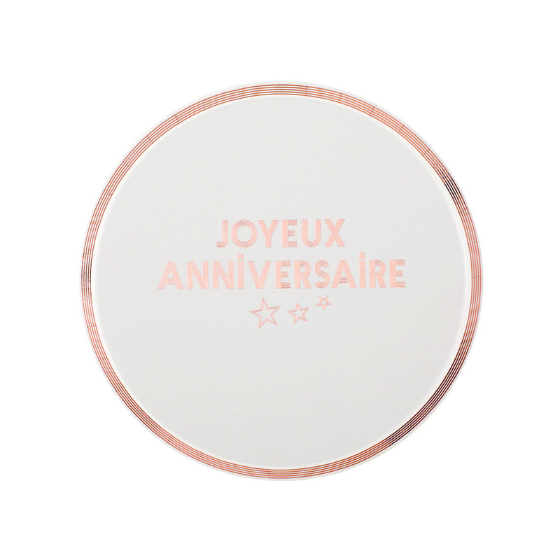 10 ASSIETTES STAR DU JOUR BLANC/ROSE GOLD