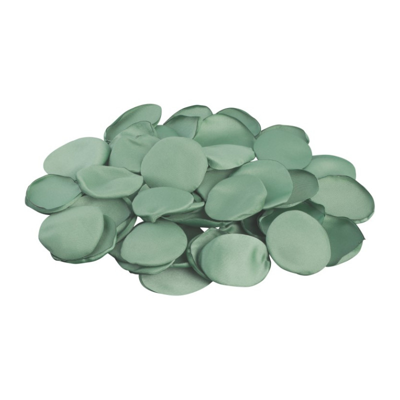 SACHET 50 PETALES ROSE SATIN VERT
