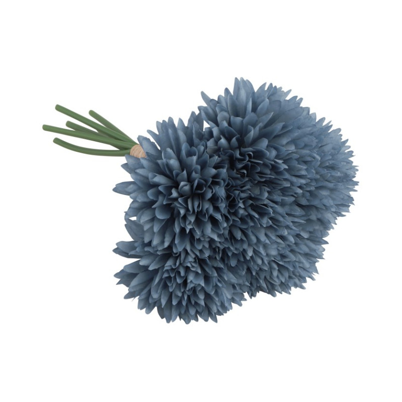 BOUQUET 6 DAHLIAS 26CM BLEU