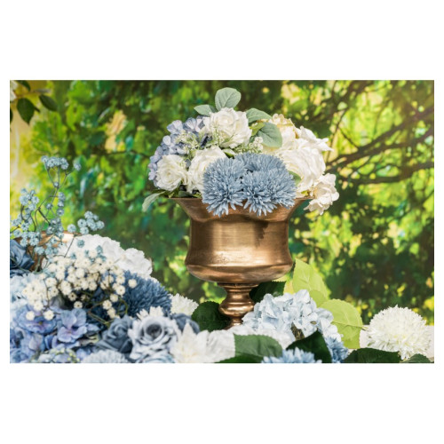 BOUQUET 6 DAHLIAS 26CM BLEU CIEL