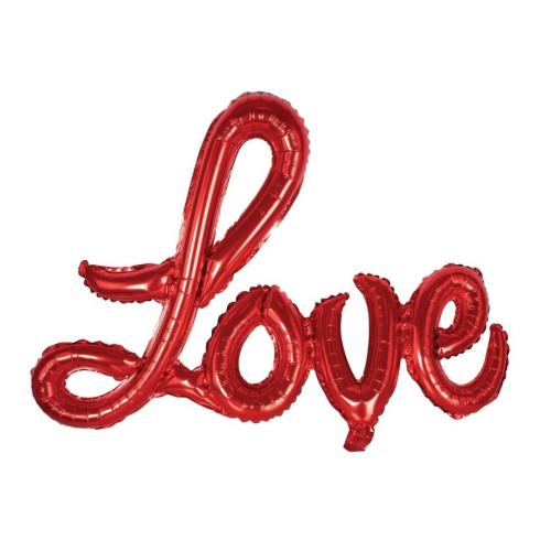 BALLON ALU LOVE ROUGE