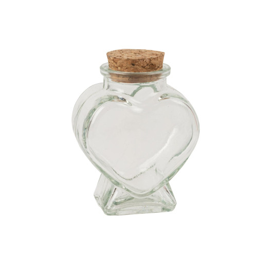 CONTENANT CŒUR VERRE AVEC BOUCHON