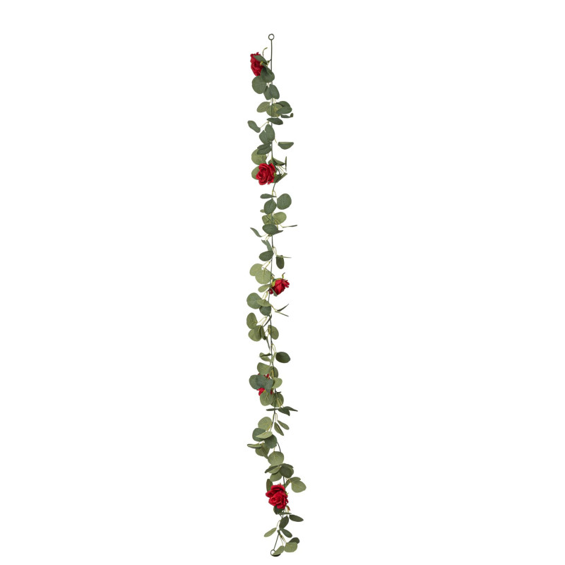 GUIRLANDE DE ROSES ET EUCALYPTUS