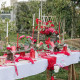GUIRLANDE DE ROSES ET EUCALYPTUS