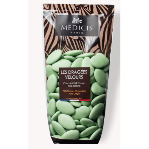 250GR DRAGEE CHOCOLAT VERT SAUGE