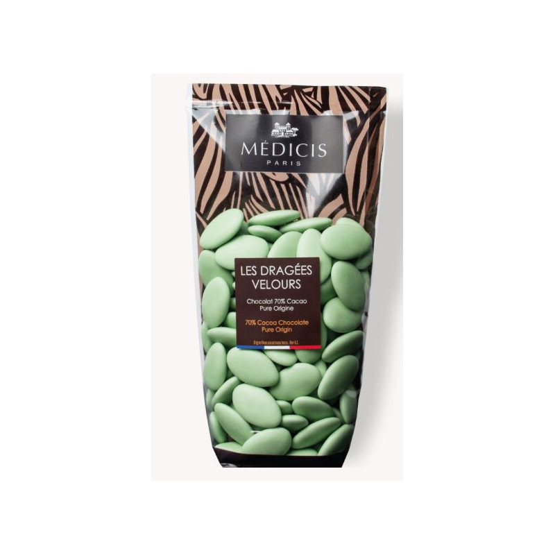 250GR DRAGEE CHOCOLAT VERT SAUGE