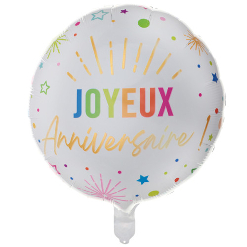 BALLON ALU ANNIVERSAIRE FESTICOLORE