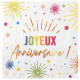 12 SERVIETTES ANNIV. FESTICOLORE