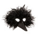 MASQUE D'OISEAU A PLUMES NOIRE