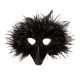 MASQUE D'OISEAU A PLUMES NOIRE
