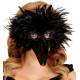 MASQUE D'OISEAU A PLUMES NOIRE