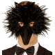 MASQUE D'OISEAU A PLUMES NOIRE
