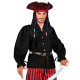 CHEMISE NOIRE JABOT M/L