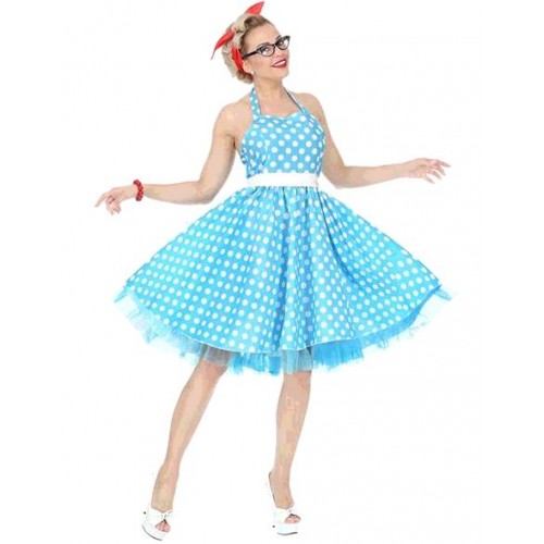 ROBE BLEUE MODE 50'S S